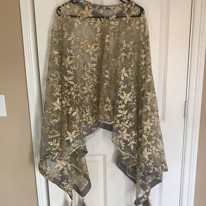Pakistani Gold thread embroidered cape like new